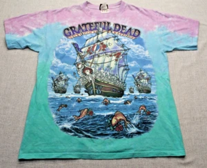 Grateful Dead Ship of Fools Maglietta Blu Liquido Uomo Large - Foto 1 di 13