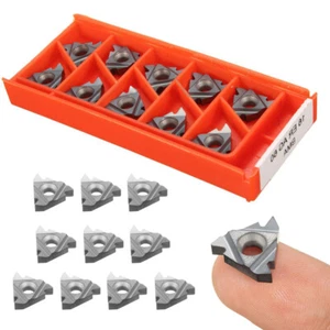 10PCS 16ER AG60 Carbide Inserts External Thread Blade Cutting Turning Tool - Picture 1 of 7