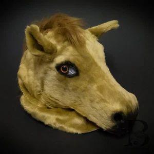 Over the Head Brown Horse Costume Moving Mouth Masquerade Mask - Picture 1 of 6