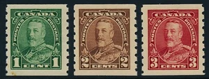 Canada Scott #228-30 (3 stamps) VF to EF Centering (Mint Hinged) SCV: $50.00 - Picture 1 of 2