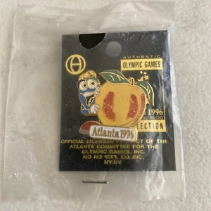 1996 Atlanta Izzy with Georgia Peach Olympic Mascot Pin New NIP - Picture 1 of 2