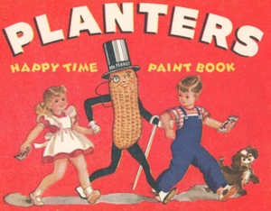 VTG Planters Peanuts Paint Coloring Book Paper Insert Letterhead Org Envelope - Picture 1 of 5