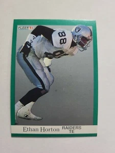 ETHAN HORTON 1991 FLEER FOOTBALL CARD # 109 E0625 - Picture 1 of 1