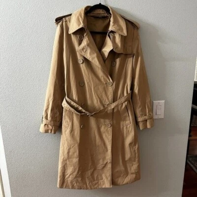 Chaqueta gabardina larga tostada Norma Kamali para mujer GRANDE Foto 1 de 4