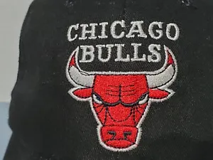 Chicago Bulls NBA Vintage Snapback Hat Cap American Needle Black YOUTH SIZE - Picture 1 of 9