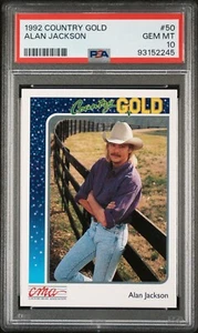1992 Sterling Country Gold Alan Jackson #34 PSA 10 Cert #93152245 - Bild 1 von 3