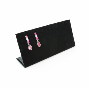 6" x1 3/4"x 2 3/4" Black Velvet Earrings and Necklace L-Shaped Jewelry Display - Picture 1 of 2