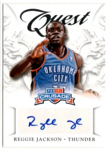 2012-13 Panini Crusade Basketball Quest Signatures Reggie Jackson Auto Thunder - Imagen 1 de 1