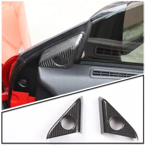 Cubierta decorativa de tweeter de puerta de fibra de carbono real para Nissan GTR R35 2008-2016 - Imagen 1 de 10