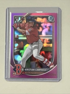 2025 Bowman Chrome Kristian Campbell Fuchsia Refractor /299  - Picture 1 of 2