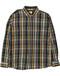CAMEL ACTIVE Mens Shirt 2XL Green Check Cotton AU29 - Picture 1 of 3