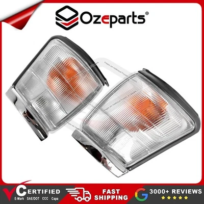Pair LH+RH Corner Light Indicator Lamp Grey Chrome For Toyota Hilux 1997~2001 - image 1 of 4
