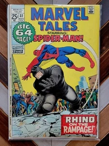 Marvel Tales #32 VG- (1971) SPIDER-MAN, LIZARD, RHINO, IRON MAN / Copertina Romita - Foto 1 di 10
