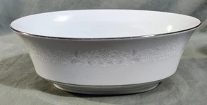 Sango Florence Vegetable Oval 9" Bowl Serving Gray Scrolls Japan 3646 Dishware - Picture 1 of 4