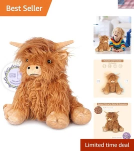 Peluche suave de vaca Highland - regalo calentable, refrigerable y reconfortante - Imagen 1 de 11