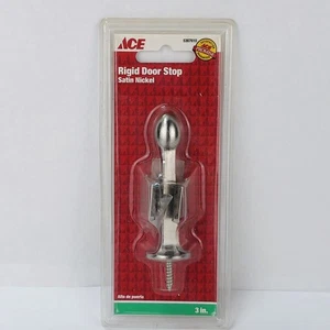 ACE 3" Rigid Door Stop and Holder Satin Nickel Finish Silver 5367610 NEW Sealed - Picture 1 of 7