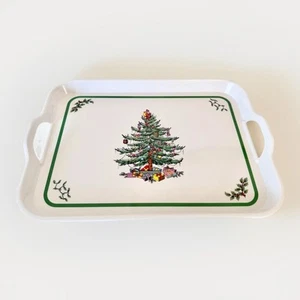 Pimpernel Spode Christmas Tree Melamine Handled Tray Large 17.5" x 12.5" x 1.25" - Picture 1 of 11