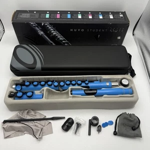 Nuvo Student Flute Special Edition Electric Blue Finish - Complete - VGC - Picture 1 of 10