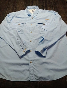 Columbia PFG Vented Fishing Shirt Herren Gr. 2XT Tall Blau Langarm Omni-Shade - Bild 1 von 8