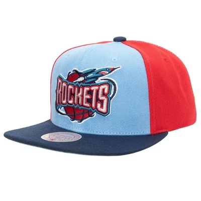 Mitchell & Ness Blu/Nvy/Rd NBA Houston Rockets On The Block HWC Snapback - OSFA - Image 1 of 3