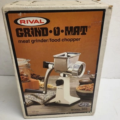 New Vintage Rival Grind O Matic Model 303  In Harvest Gold 1979 new Unopened Box - Image 1 of 4