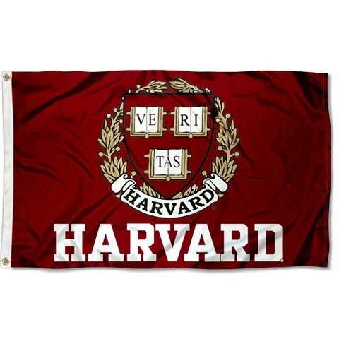 Harvard University Crimson Flag  Large 3x5 Cover