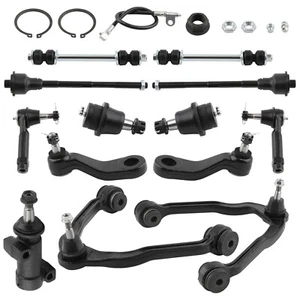 13x Front Upper Control Arms Tie Rod Ends Sway Bar For 1999-2006 GMC Sierra 1500 - Picture 1 of 12
