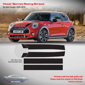 Mini Cooper 2007-2013 capó y rayas maletero con contornos - Imagen 1 de 4