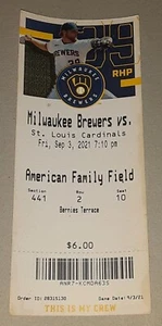 ADAM WAINWRIGHT YADIER MOLINA St Louis Cardinals 300TH GAME Ticket 9-3-2021MLB - Picture 1 of 2