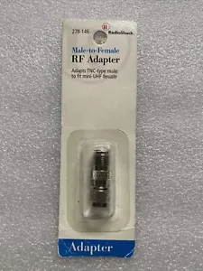 Radio Shack Male-to-Female RF Adapter (TNC male to mini-UHF female) 278-0146 - Picture 1 of 4