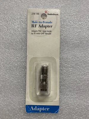 Radio Shack Male-to-Female RF Adapter (TNC male to mini-UHF female) 278-0146 - Image 1 of 4