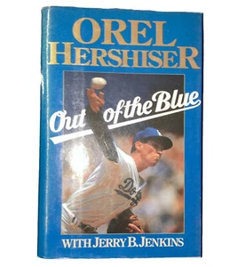 Out of the Blue by Orel Hershiser HBDJ 1989 Los Angeles Dodger Hardcover - Picture 1 of 4