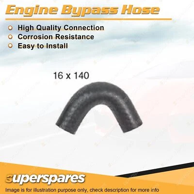 Superspares Engine Bypass Hose 16 x 140mm for Isuzu D-MAX TF 3.0L 4 cyl 2012-On - image 1 of 2