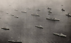 Tuck Rppc  Aerial View Battleships Assembled Spithead British Royal Navy Wwi