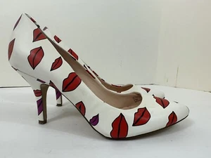 INC International Concepts Womens Zitah Lips Kiss Pumps Heels White Size 7M - Picture 1 of 6