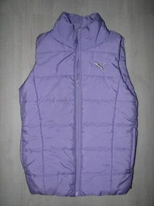 Puma Vest Girl Youth S 7-8 Purple Quilted Full Zip Mock Neck Puffer Outdoor - Picture 1 of 3