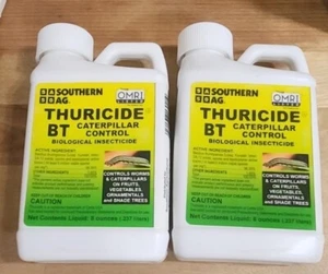 Lot of 2 Southern AG Thuricide Caterpillar Control 8 oz Bacillus Thuringiensis - Picture 1 of 7
