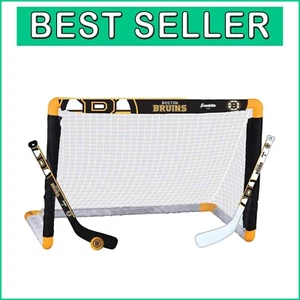 Kids Indoor Knee Hockey Set - Boston Bruins, 2 Sticks & Mini Goal Included - Picture 1 of 3