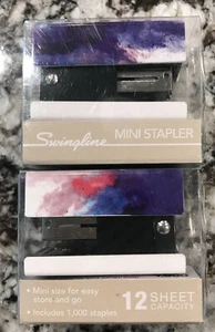 Swingline Galaxy MINI STAPLER Lot Of 2 12 Sheet Capacity •includes 1,000 Staples - Picture 1 of 7