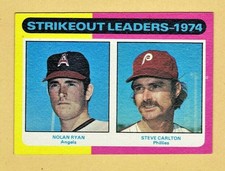 1975 Topps #312 Strikeout Leaders Nolan Ryan Steve Carlton - NM - 817 -🔥⚾🔥