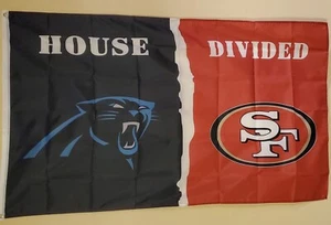 North Carolina Panthers/San Fransico 49ers House Divided 3x5 Flag/Banner #281 - Picture 1 of 2