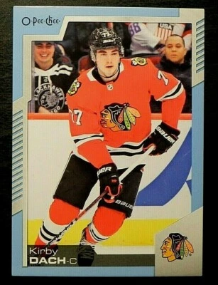 2020-21 20/21 O-Pee-Chee BLUE BORDER #260 Kirby Dach Chicago Blackhawks - Image 1 of 2
