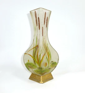 Baccarat Vase um 1900 Libelle Schilf - Picture 1 of 12
