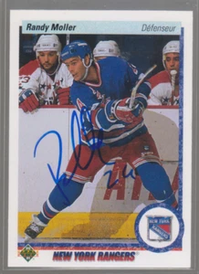 Autographed 90/91 Upper Deck French Randy Moller - Rangers - Picture 1 of 1