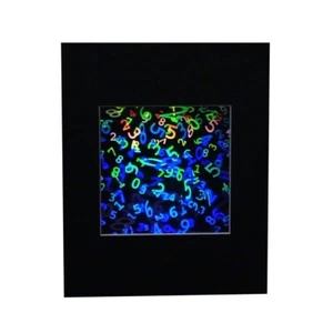 Imagen holograma 3D NÚMEROS EN EL ESPACIO MATE, coleccionable en relieve tipo película - Imagen 1 de 7