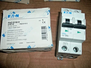 EATON MOELLER FAZ-D10/2 10A 2P 480V CIRCUIT BREAKER - Picture 1 of 1