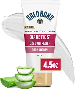 Gold Bond Diabetics' Lozione Corpo Sollievo Pelle Secca, 4,5 once, con Aloe a... - Foto 1 di 8