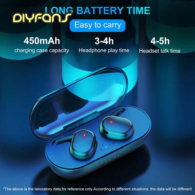 Cuffie Bluetooth 5.0 TWS auricolari wireless auricolari stereo in-ear - Immagine 1 di 4