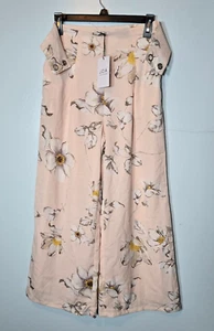 J.O.A. Knöchelhose Damen rosa Blumen Schnürung weites Bein Größe XS - Bild 1 von 5