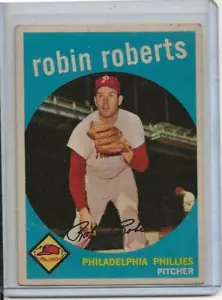 1959 Topps Baseball Card Robin Roberts H/O/F Pitcher Phila Phillies Ex Mint# 352 - Picture 1 of 2